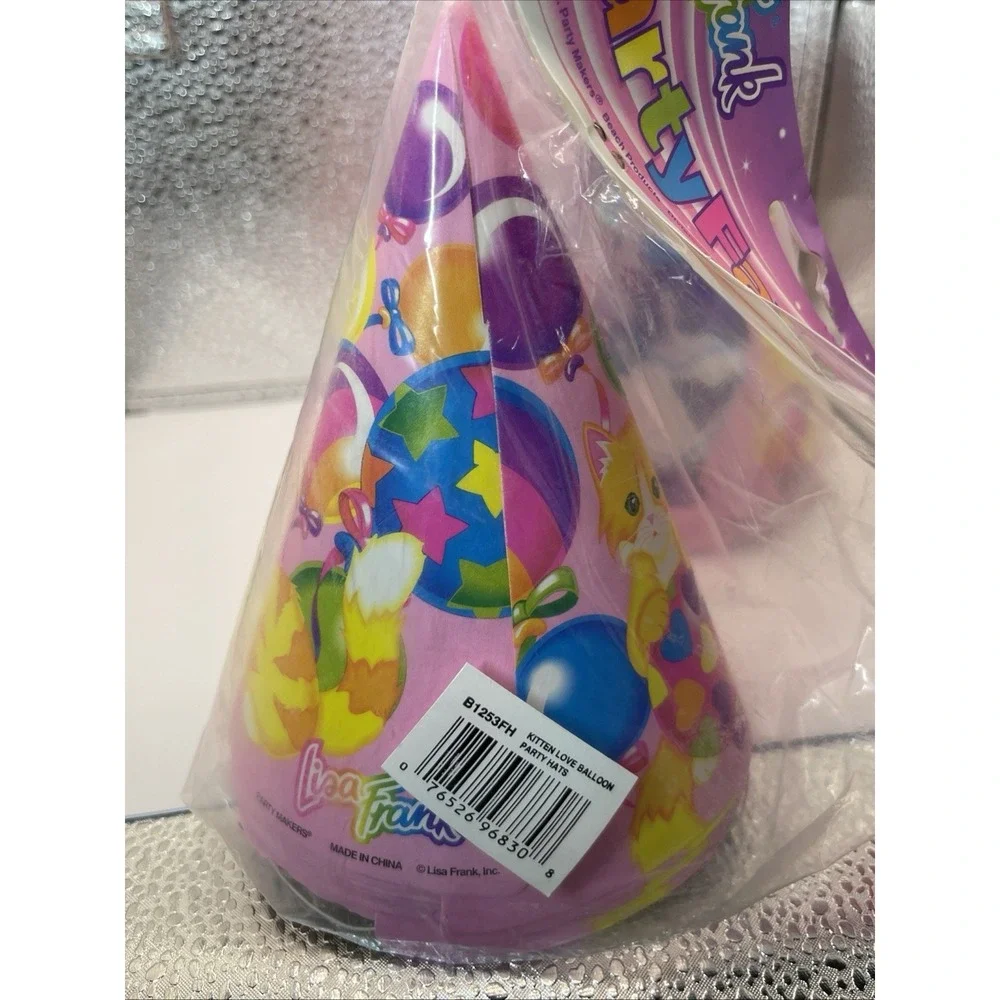 2 Packs Vintage Lisa Frank Kitten Love Balloon Party Hats New 26 In Total